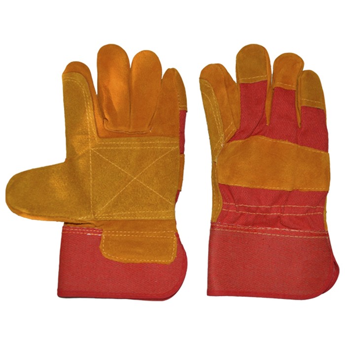 Перчатки комбинированные "Русский лев", манжет крага