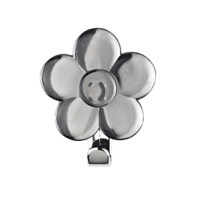 Декоративный крючок ЦВЕТОК серый