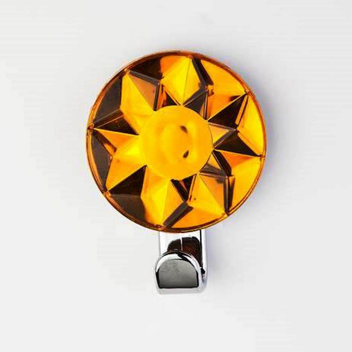 Крючок декоративный КРИСТАЛЛ жёлтый