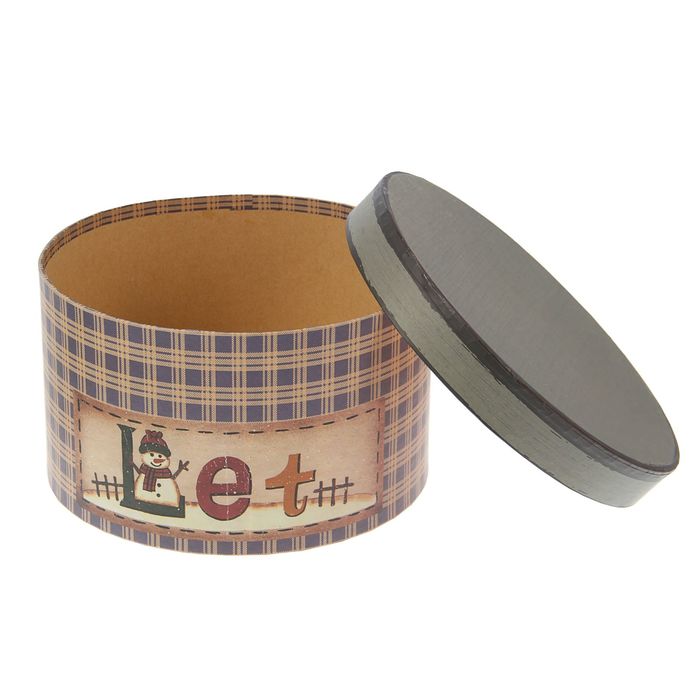 Набор коробок 3в1 "Снеговик", 25 х 25 х 14 - 21 х 21 х 12 см