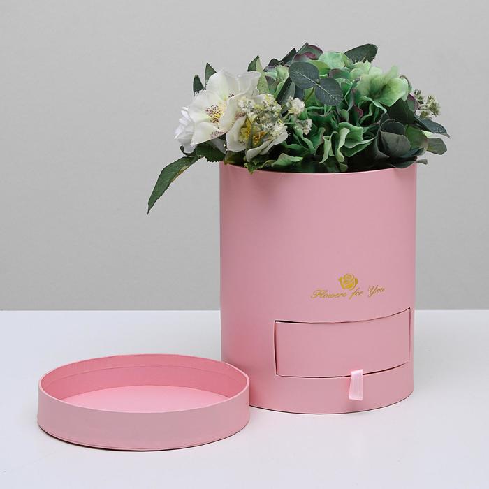 Коробка подарочная, розовый, 11,5 х 11,5 х 24 см