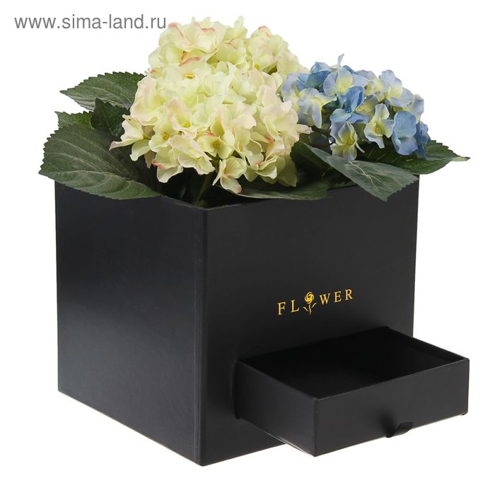 Подарочные коробки  Сима-Ленд Коробка подарочная, цвет чёрный, 20 х 20 х 19 см