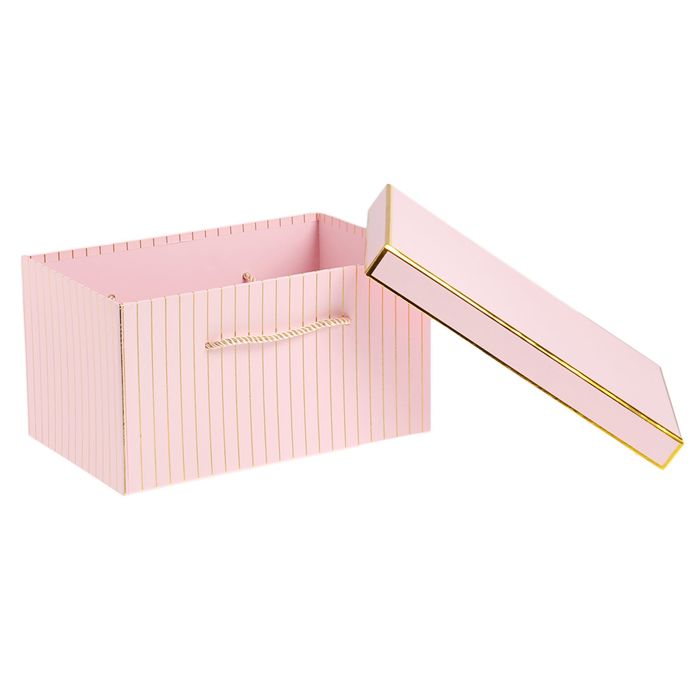 Набор коробок 3в1, розовый, 33 х 23 х 19 - 27 х 17 х 15 см