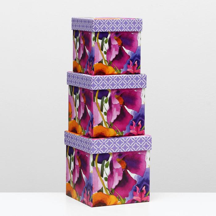 Набор коробок 3в1, 16 х 16 х 16 - 13 х 13 х 13 см