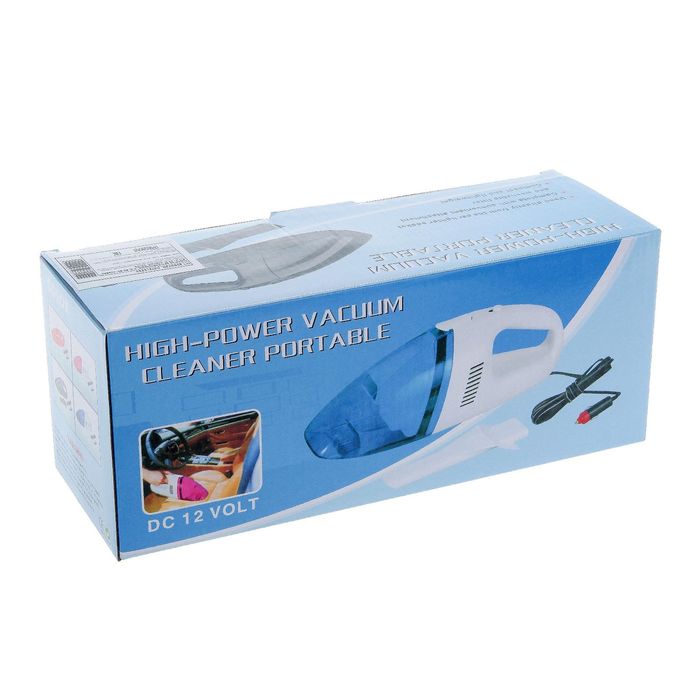 Пылесос автомобильный, 5 А, 60 Вт, провод 2,5 м, 12 В, чёрный