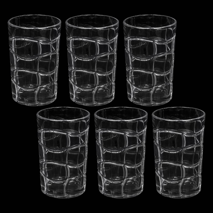 Набор стаканов 200 мл "Кубики льда", 6 шт