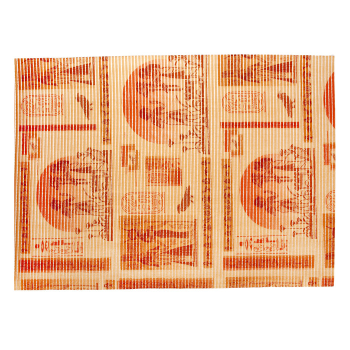 Коврик напольный ПВХ ширина 65 см, рулон 15 м "Египет", цвет оранжевый