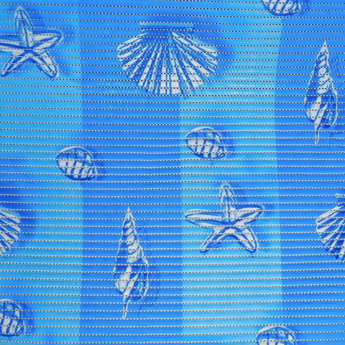 Коврик для ванной комнаты «Ракушки», 0,65×15 м, ПВХ, цвет голубой