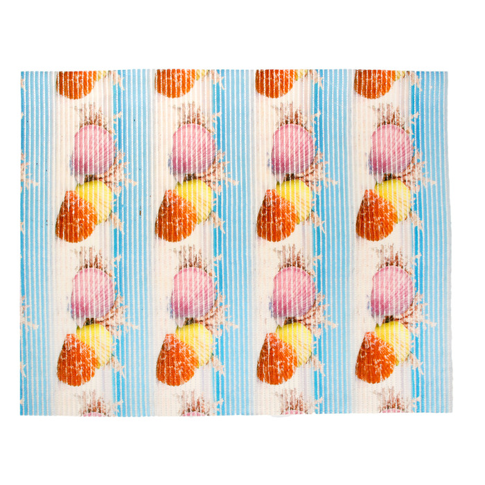 Коврик напольный ПВХ ширина 65 см, рулон 15 м "Ракушки"