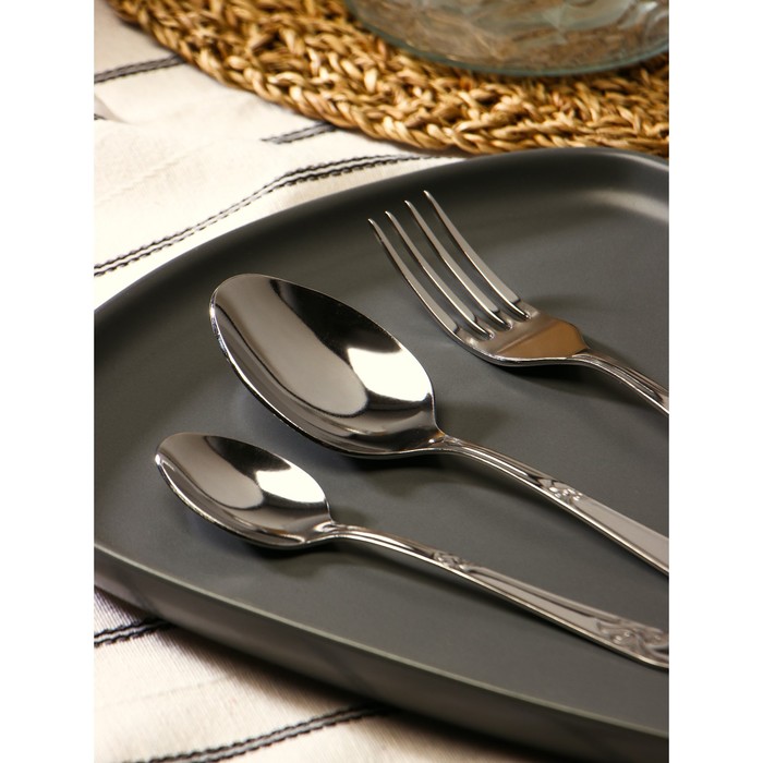 Набор столовый 18 предметов "Узоры", толщина 1,8 мм