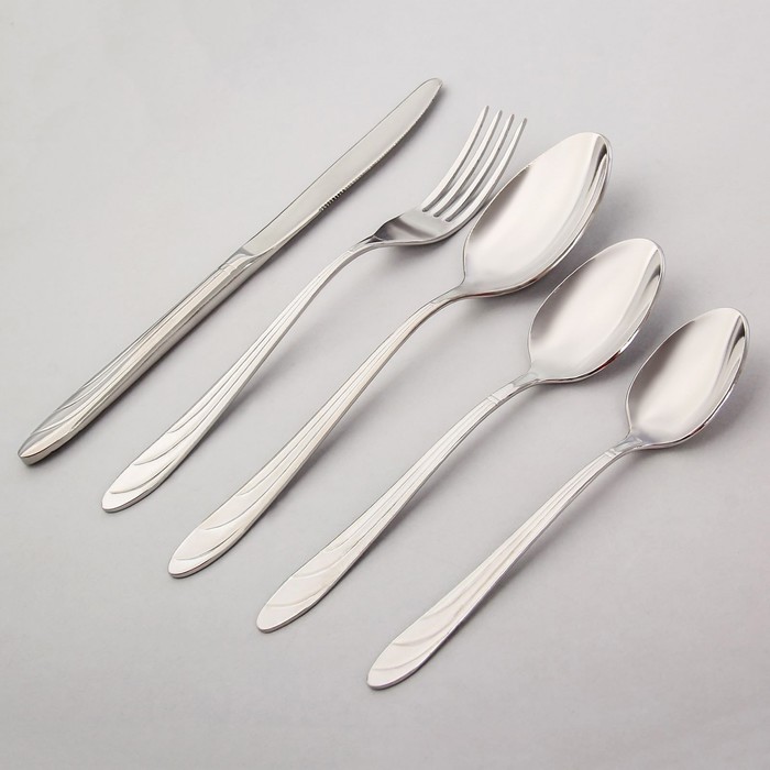 Набор столовый 30 предметов "Диана", толщина 1,8 мм, подарочная коробка