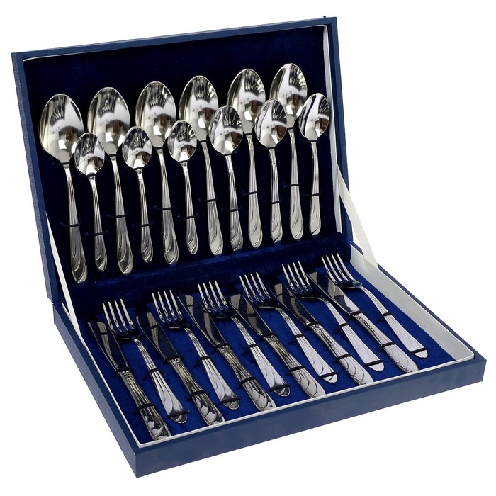 Набор столовый 30 предметов "Диана", толщина 1,8 мм, подарочная коробка