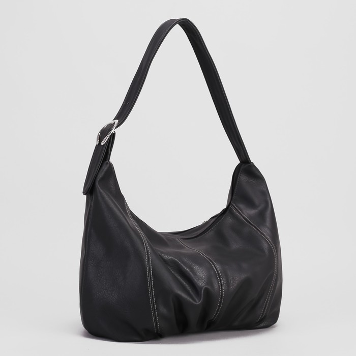 Сумка женская, отдел на молнии, наружный карман, цвет чёрный