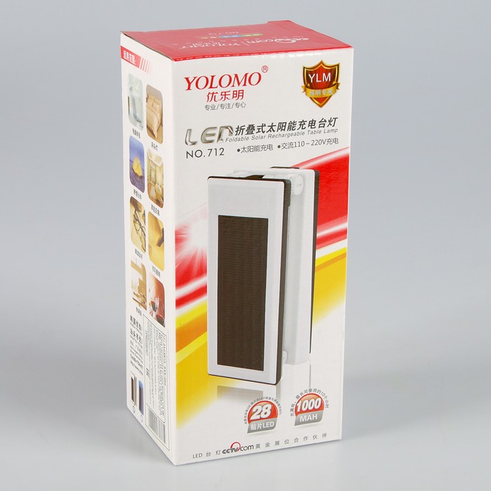 Лампа настольная от солн.батареи LEDх28 2Вт АКБ "Экология" 15,8х7х5,7 см