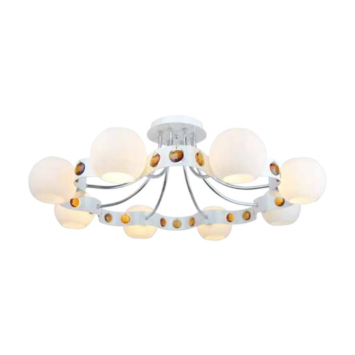 Люстра потолочная "BALI" 8xE14x40W белый 65x60x25см