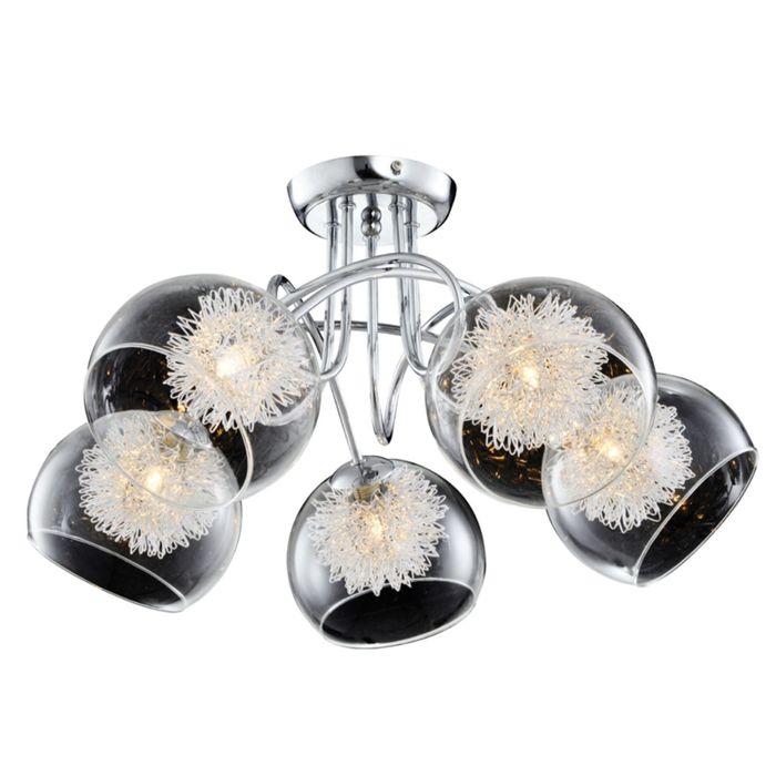 Люстра потолочная "IGOLO" 5хG9х40W хром 72x72x25см