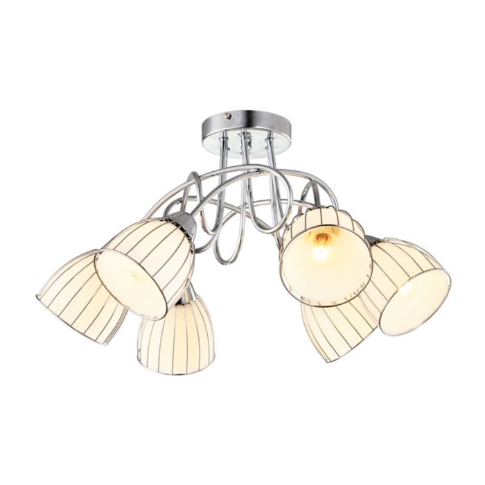 Люстра потолочная "VISAVI" 6хЕ14х40W никель 67x67x25см