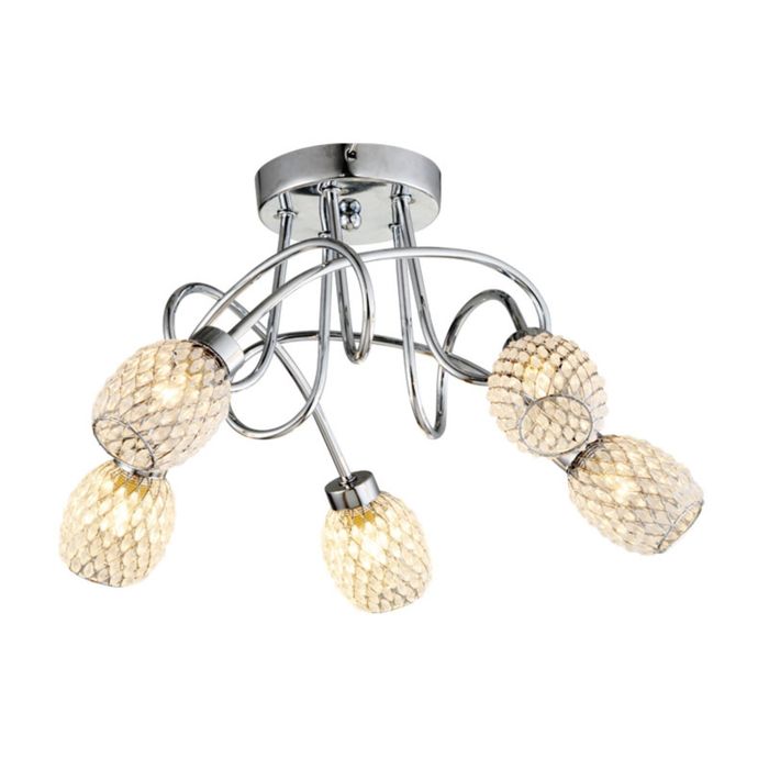 Люстра потолочная "WANDER" 5xG9x40W хром 59x59x22см