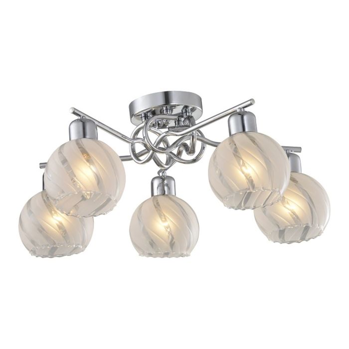 Люстра потолочная "ATLANTA," 5xE14x40W, хром 55x55x25см