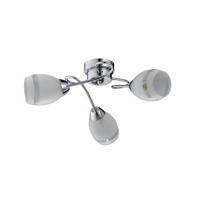 Люстра потолочная "SEFFO" 3xЕ14x40W хром 50x50x25см