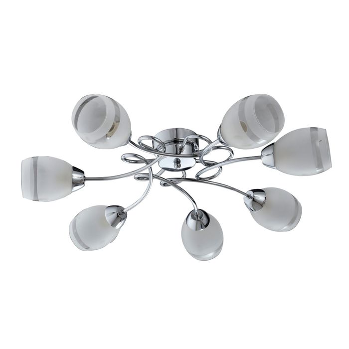 Люстра потолочная "SEFFO" 7xЕ14x40W хром 60x60x25см