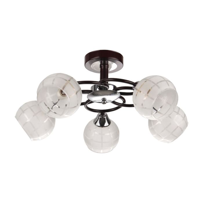 Люстра потолочная "RINGOS" 5хЕ14х40W хром, черный 45x45x22см