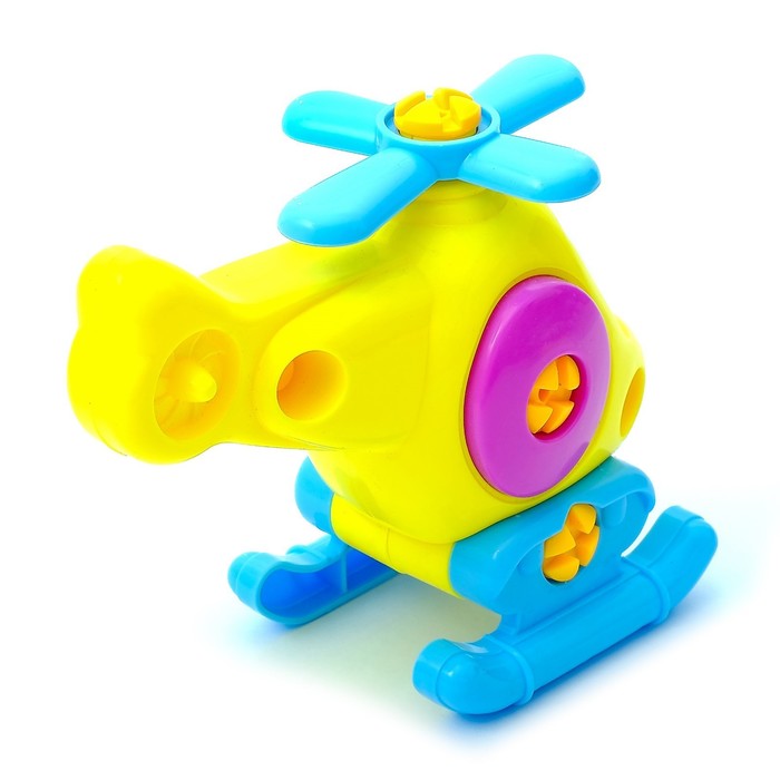 Конструктор для малышей «Вертолётик», 16 деталей, цвета МИКС