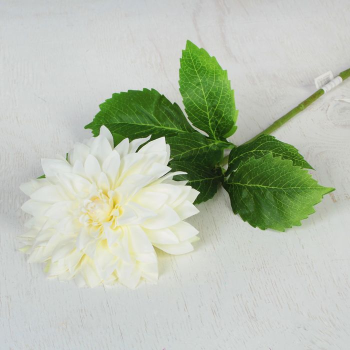 Цветы искусственные "Георгин благо" 15*59 см, белый