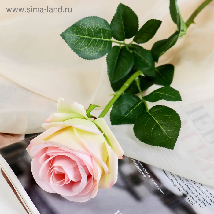 Цветы искусственные Роза экспрессия 9,5х66 см, розовый