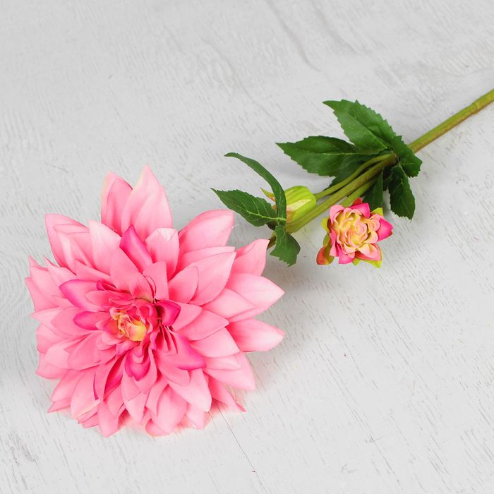 Цветы искусственные "Георгин метрополь" 14*53 см, розовый