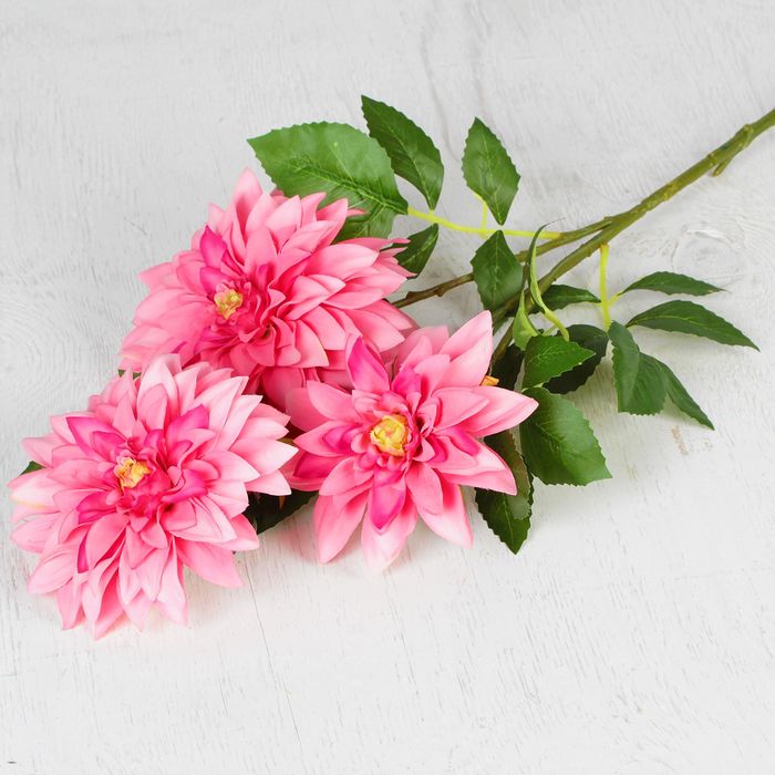 Цветы искусственные "Георгин поло" 15*85 см, розовый