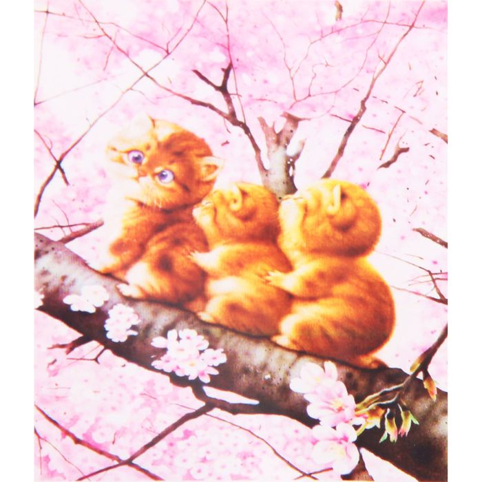 Алмазная вышивка с частичным заполнением "Забавные котята" с подставкой