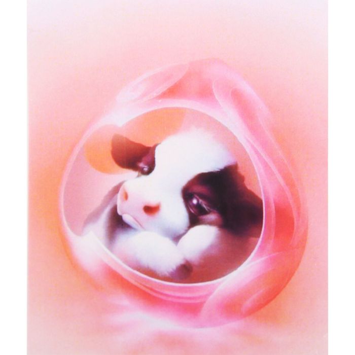 Алмазная вышивка с частичным заполнением "Теленок" с подставкой