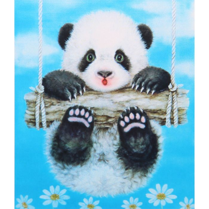 Алмазная вышивка с частичным заполнением "Панда" с подставкой