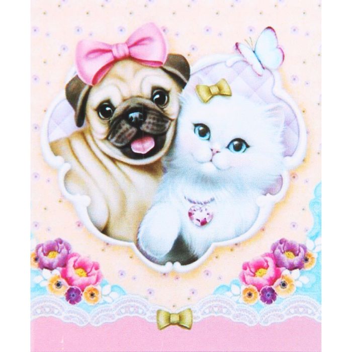 Алмазная вышивка с частичным заполнением "Милая парочка" с подставкой