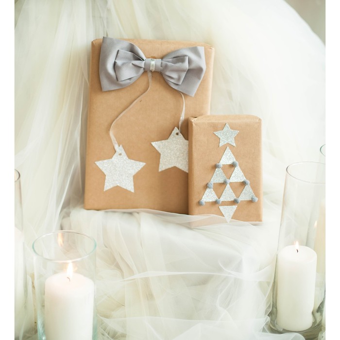 Декор для упаковки подарков «Снежная ночь», набор для шитья, 22 × 33 × 14 см