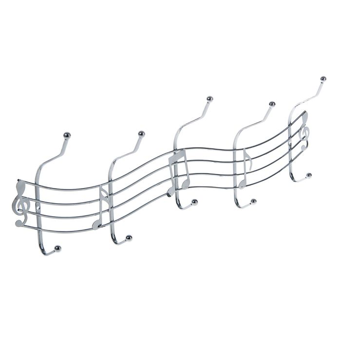 Вешалка на 5 двойных крючков "Мелодия" 47х8х16 см