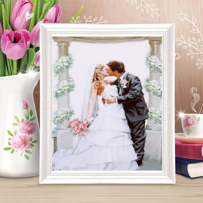 Роспись по холсту "Шикарная свадьба" по номерам с красками по 3 мл+ кисти+крепеж 30*40