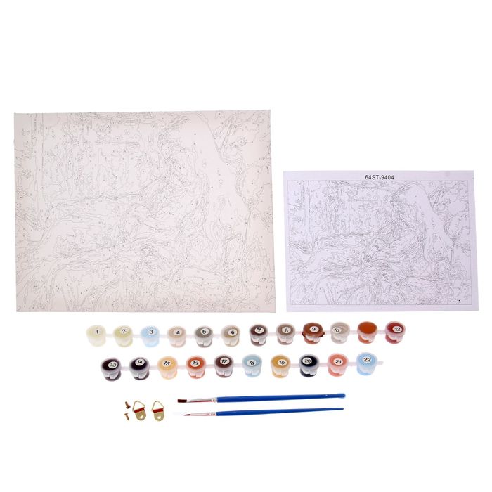 Роспись по холсту "Мать кормящая младенца"по номерам с красками по 3 мл+ кисти+крепеж 30*40