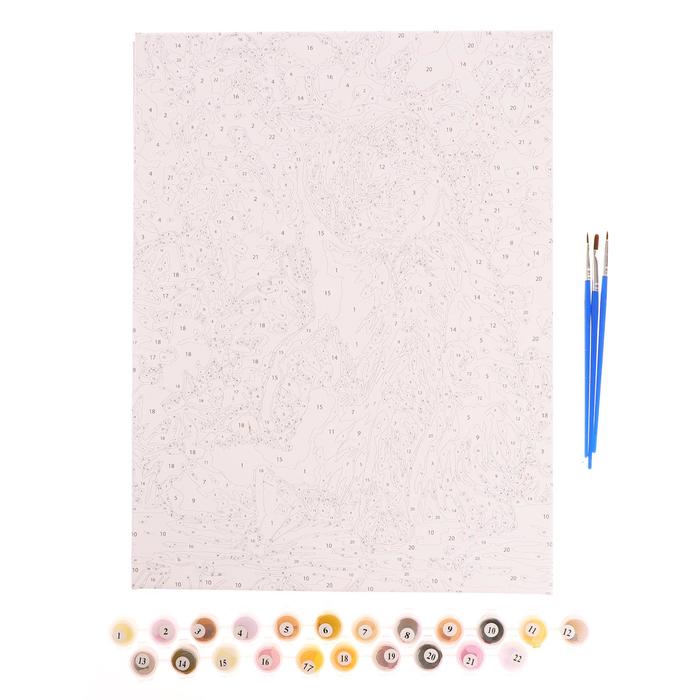 Роспись по холсту "Кот с бабочкой" по номерам с красками по 3 мл+ кисти+крепеж 30*40