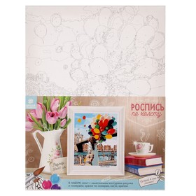 

Роспись по холсту «Влюбленная пара» по номерам с красками по 3 мл+ кисти+крепёж, 30 × 40 см