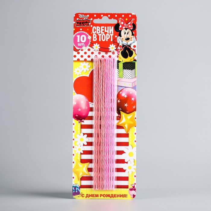 Свеча в торт Дисней " Свечи в торт", Минни Маус, 10 шт