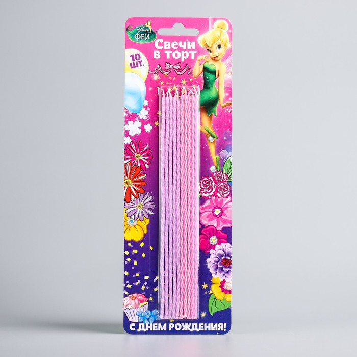 Свеча в торт Дисней " Свечи в торт", Феи: Динь-Динь, 10 шт
