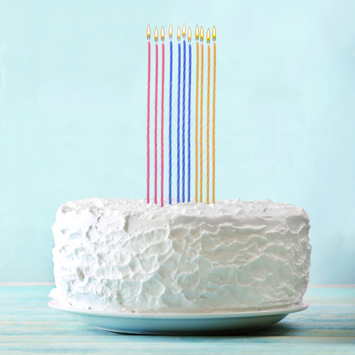 Набор коктейльных свечей "Свечи в торт" 10 шт.