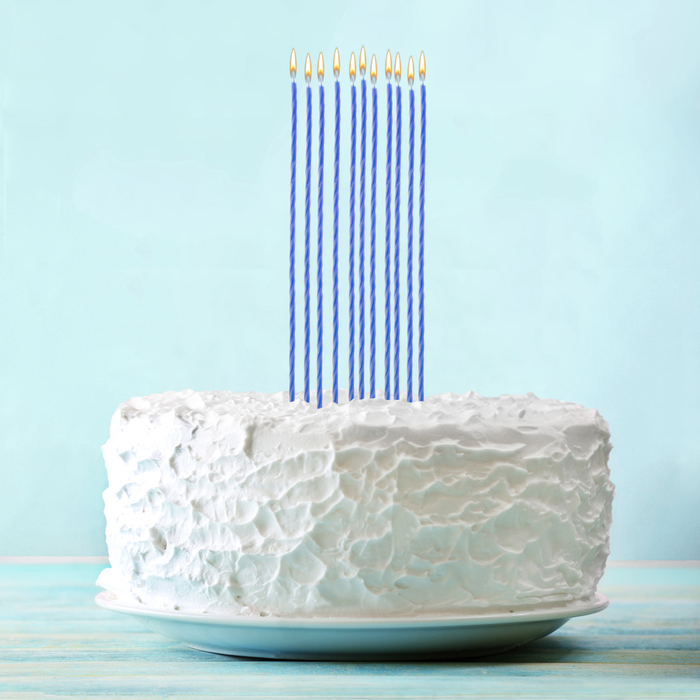 Набор коктейльных свечей "Свечи в торт" 10 шт.