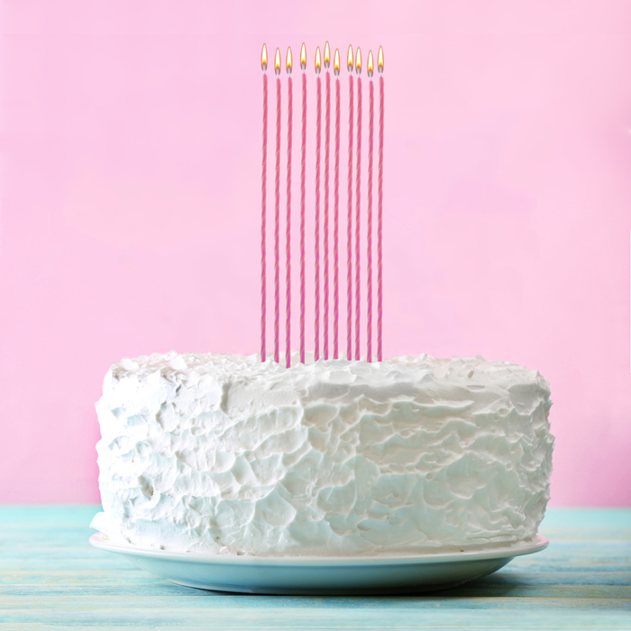 Набор коктейльных свечей " Свечи в торт" 10 шт.