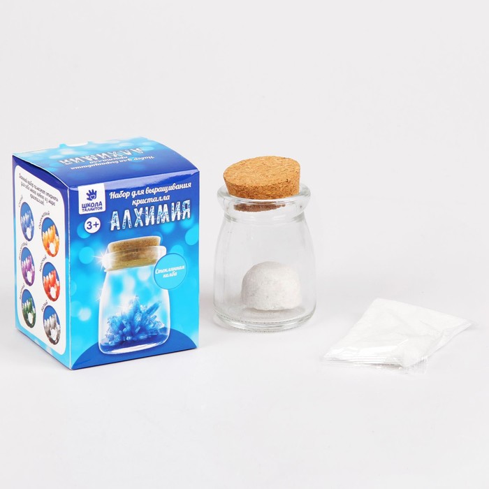 Набор для выращивания кристалла "Алхимик", стеклянная колба, цвет белый