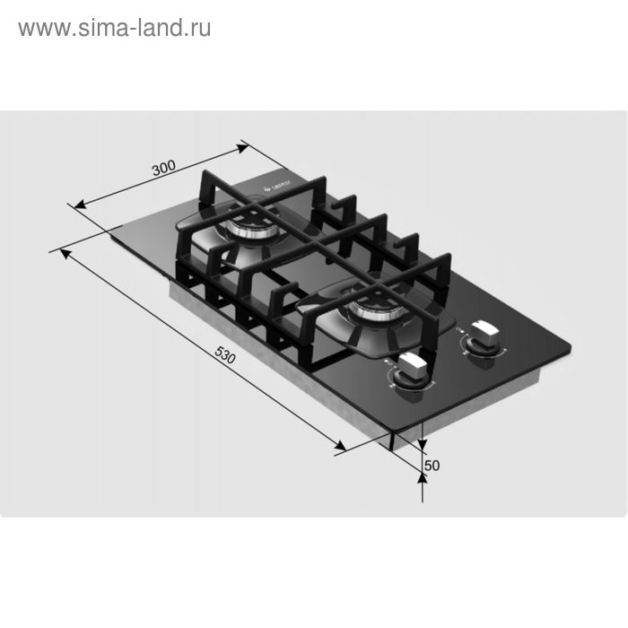 Врезная газовая плита 2 конфорки размеры