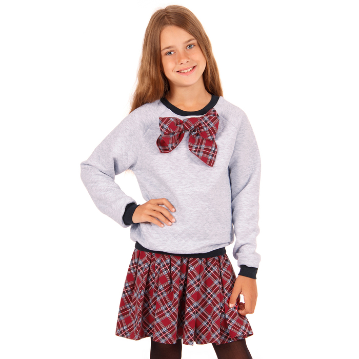 Юбка для девочки " Прогулка по Лондону", рост 116 см, цвет красный/синий