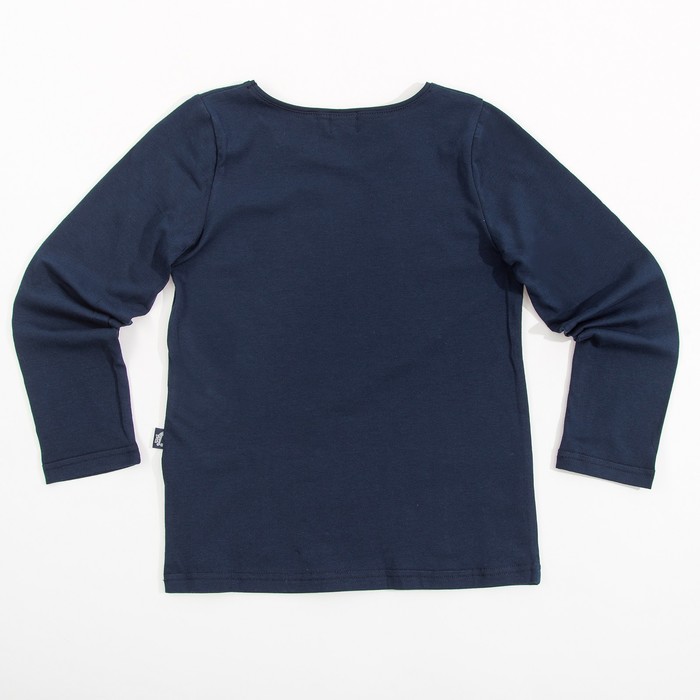 Джемпер для девочки " Баллада", рост 128 см, цвет темно-синий, принт зима в цвету ДДД692804 27544